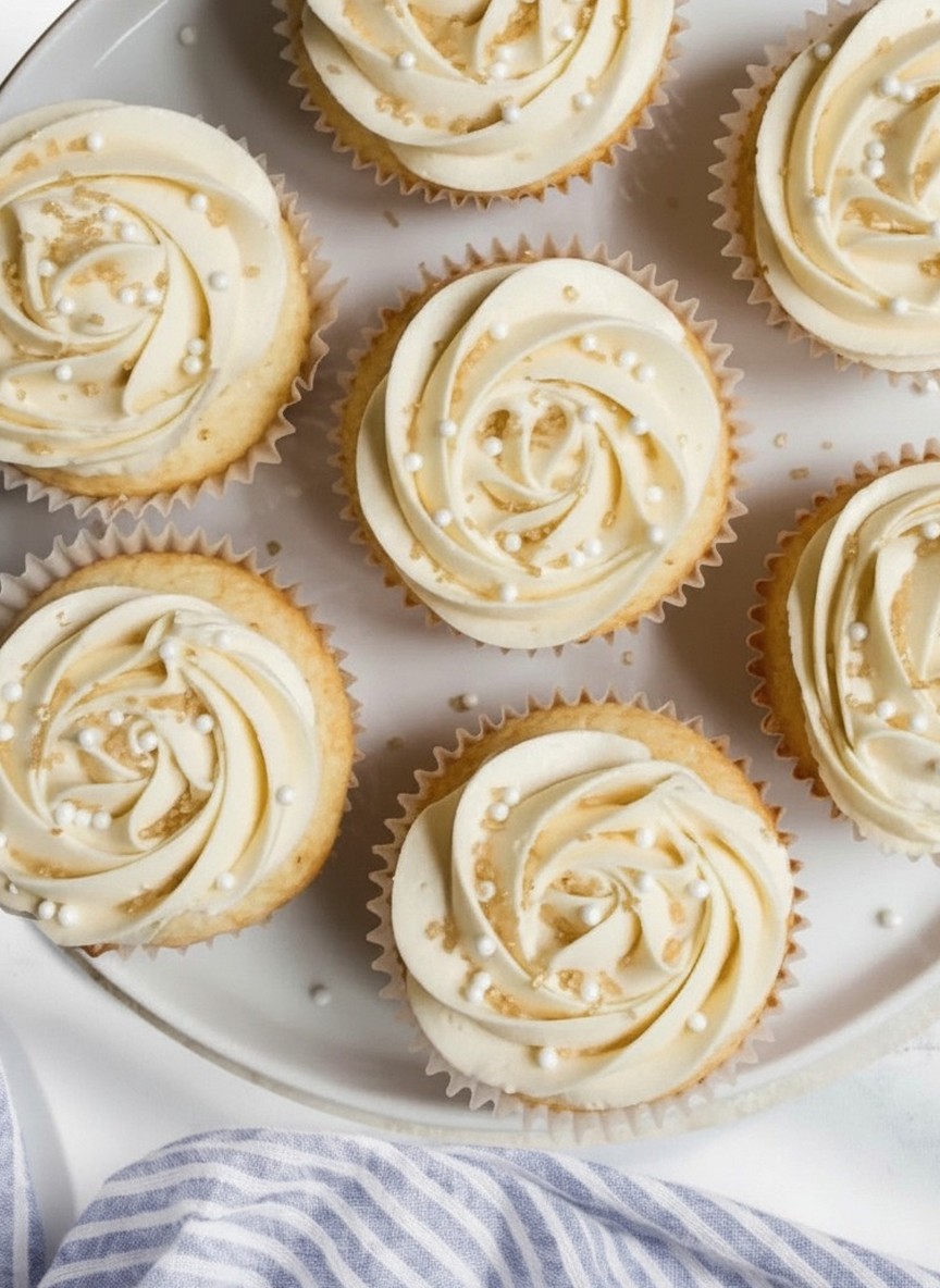 Almond Wedding Cake Cupcakes