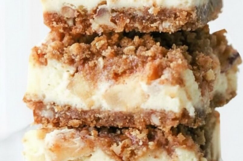 Caramel Apple Cheesecake Bars
