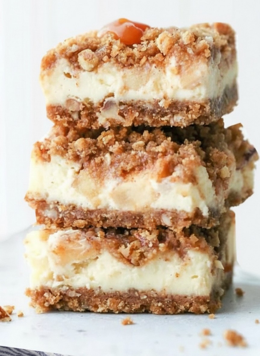 Caramel Apple Cheesecake Bars