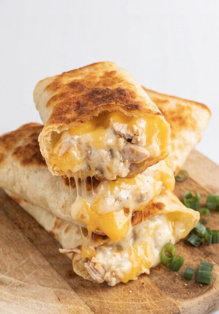 Cheesy Garlic Chicken Wraps
