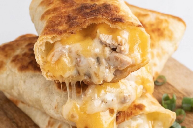 Cheesy Garlic Chicken Wraps