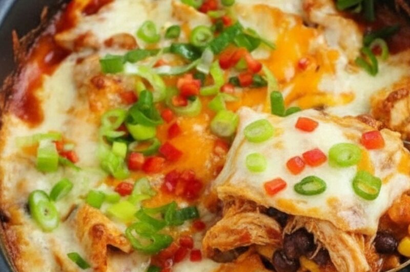 Crockpot Chicken Enchiladas