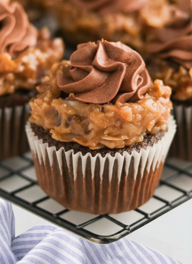German Chocolate Cupcakes