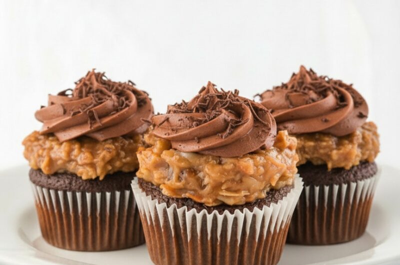 German Chocolate Cupcakes