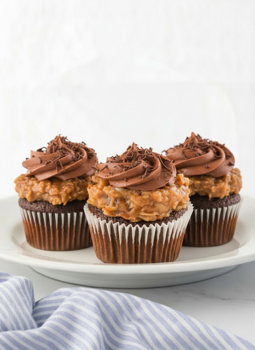 German Chocolate Cupcakes