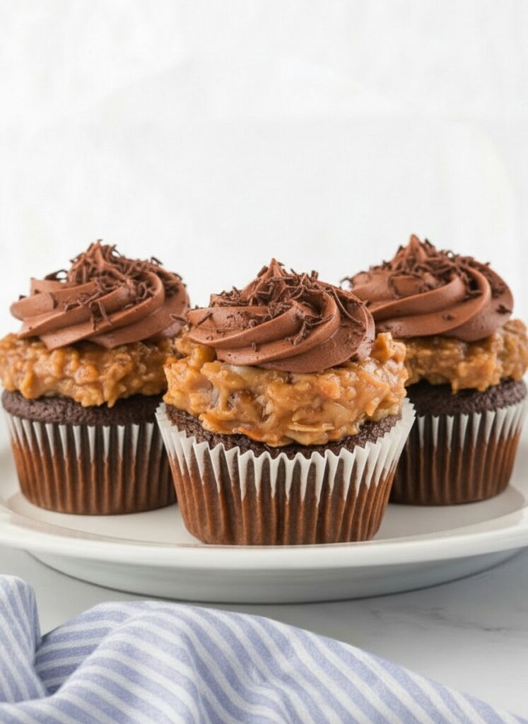 German Chocolate Cupcakes