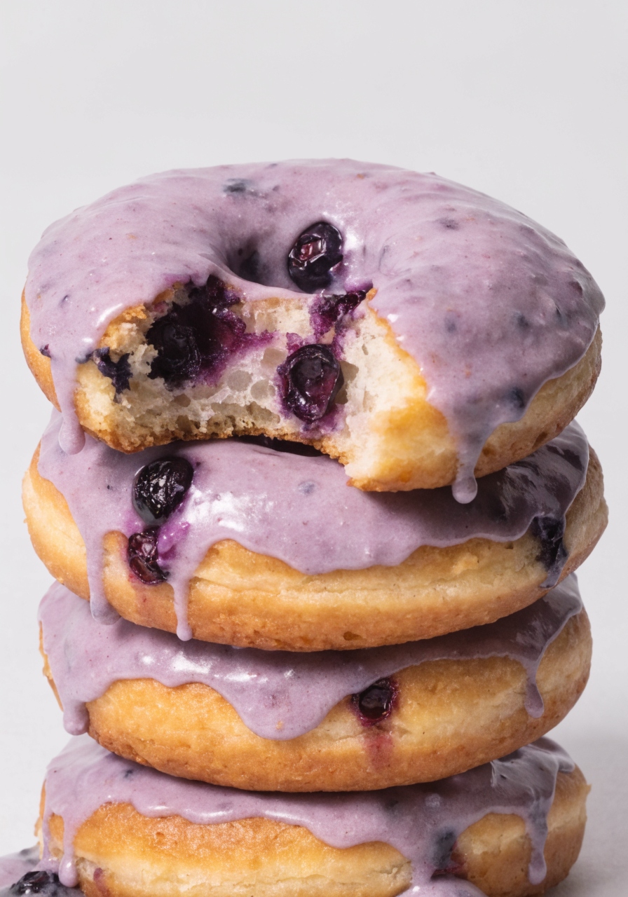 Baked Blueberry Cake Donuts