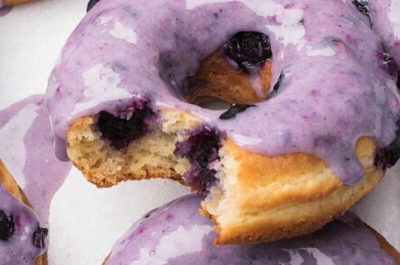 Baked Blueberry Cake Donuts