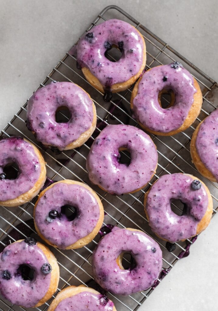 Baked Blueberry Cake Donuts
