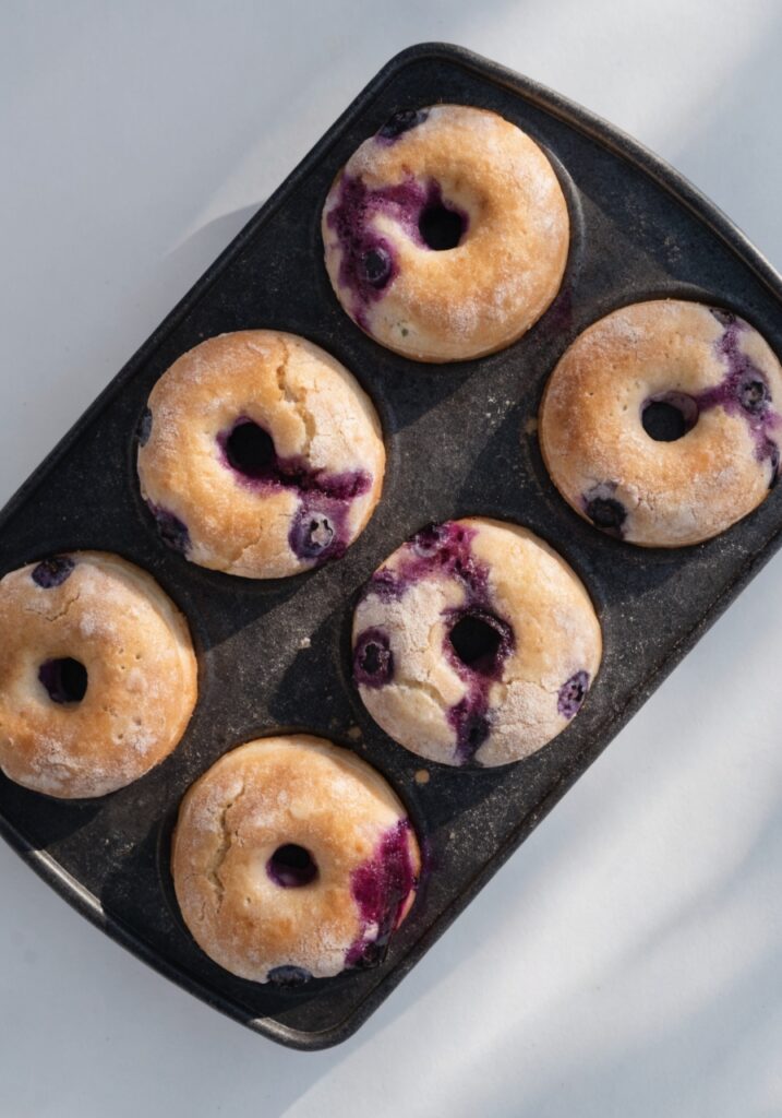 Baked Blueberry Cake Donuts
