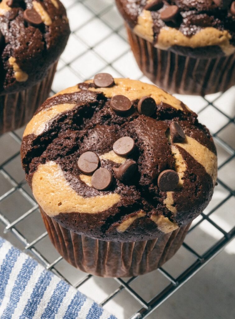 Chocolate Peanut Butter Muffins