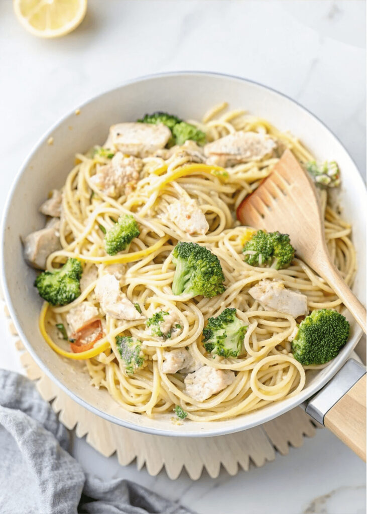 How to Make Baked Lemon Chicken Spaghetti Primavera