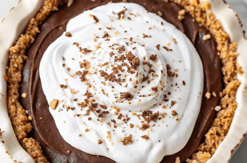 Chocolate Pudding Pretzel Pie