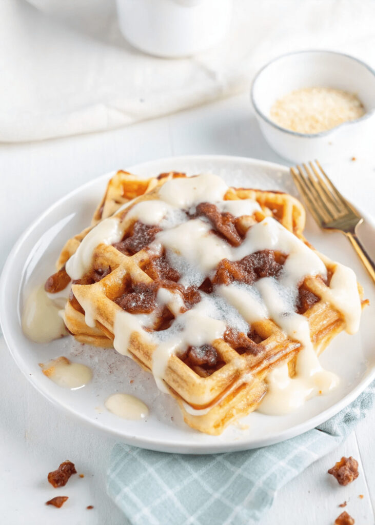 Cinnamon Roll Waffles