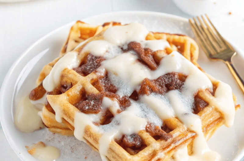 Cinnamon Roll Waffles