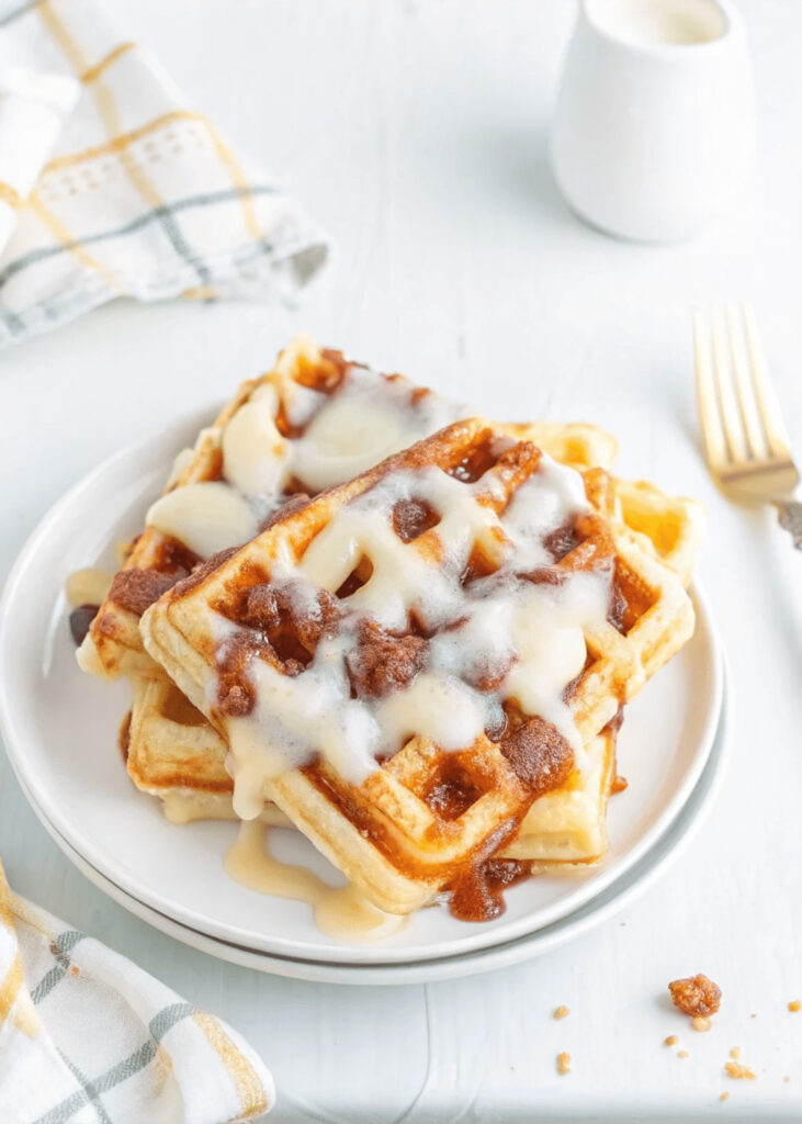 Cinnamon Roll Waffles