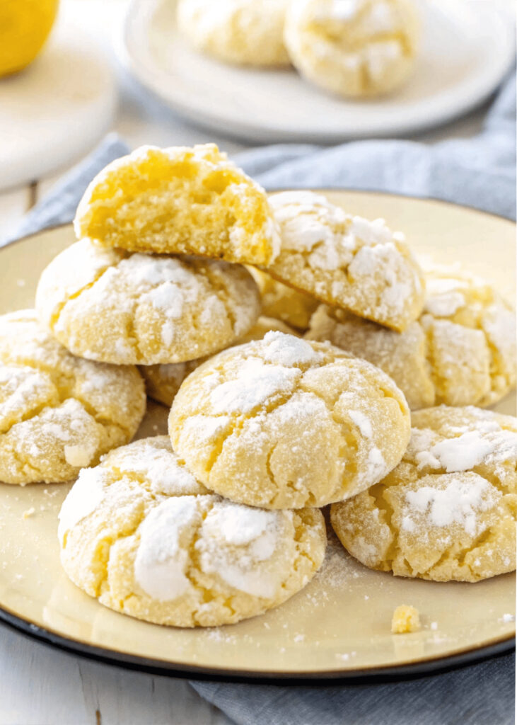 Cream Cheese Lemon Crinkle Cookies