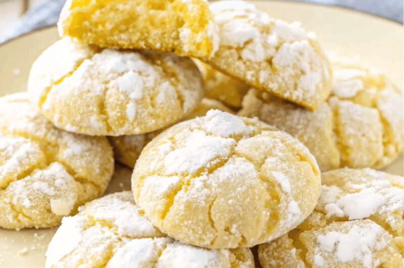 Cream Cheese Lemon Crinkle Cookies