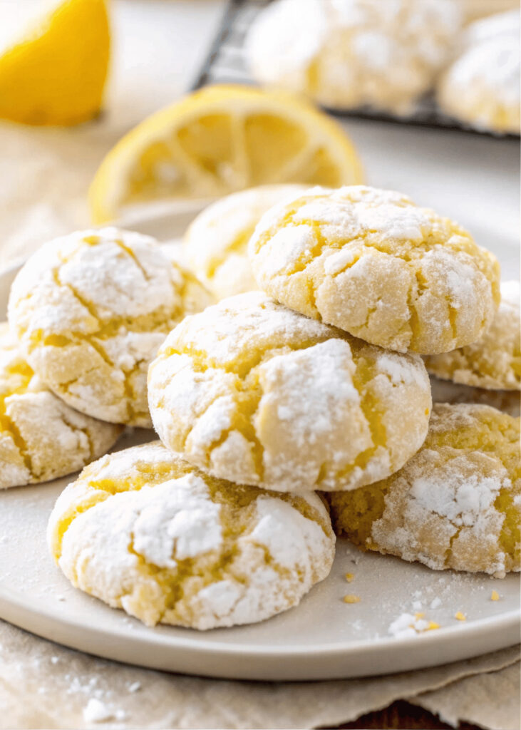 Cream Cheese Lemon Crinkle Cookies