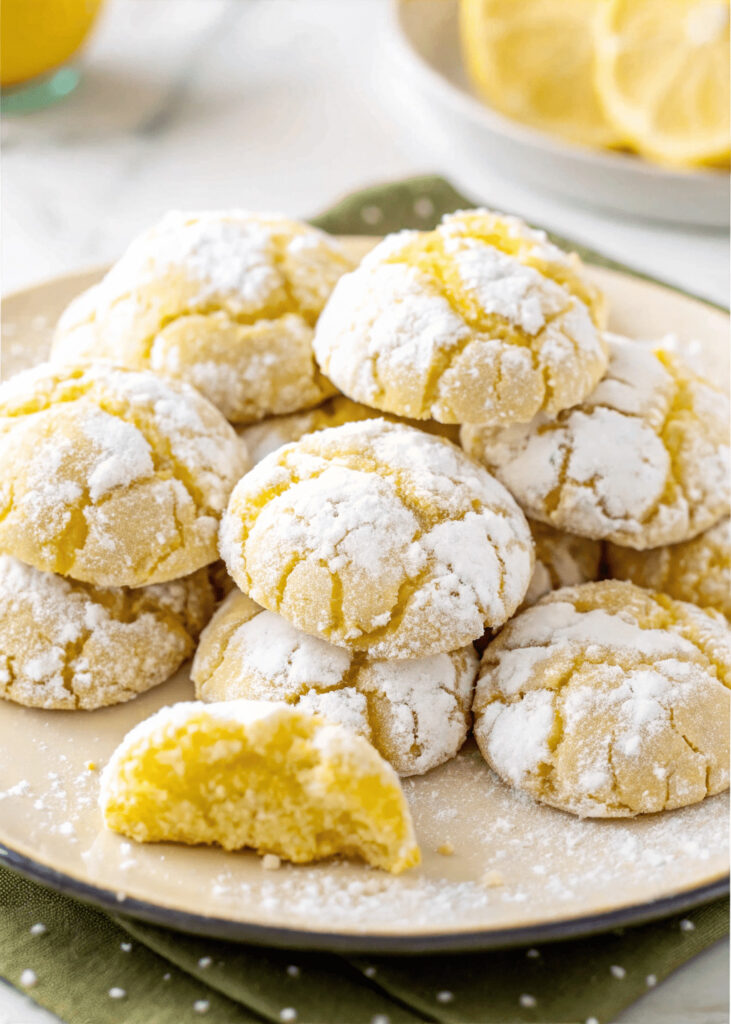 Cream Cheese Lemon Crinkle Cookies