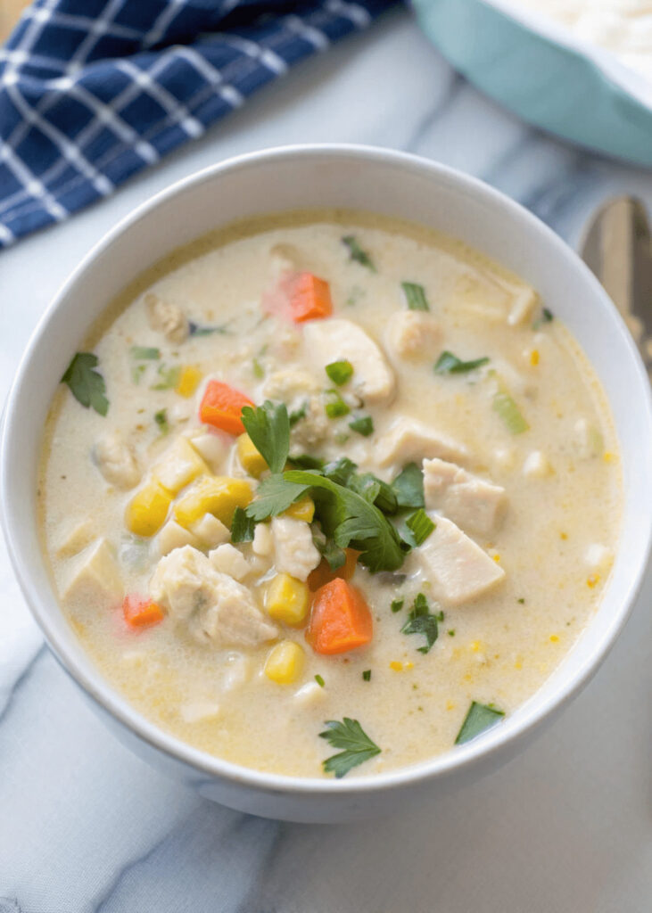 Creamy Mexican Turkey Soup