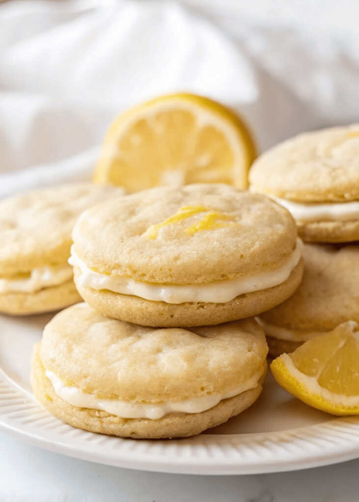 Lemon Sugar Cookie Sandwiches 1 2