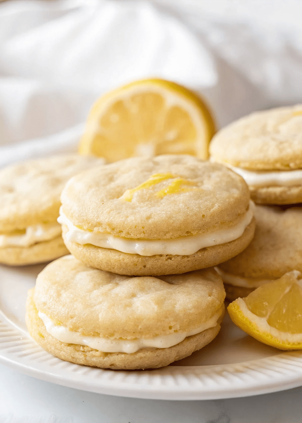 Lemon Sugar Cookie Sandwiches