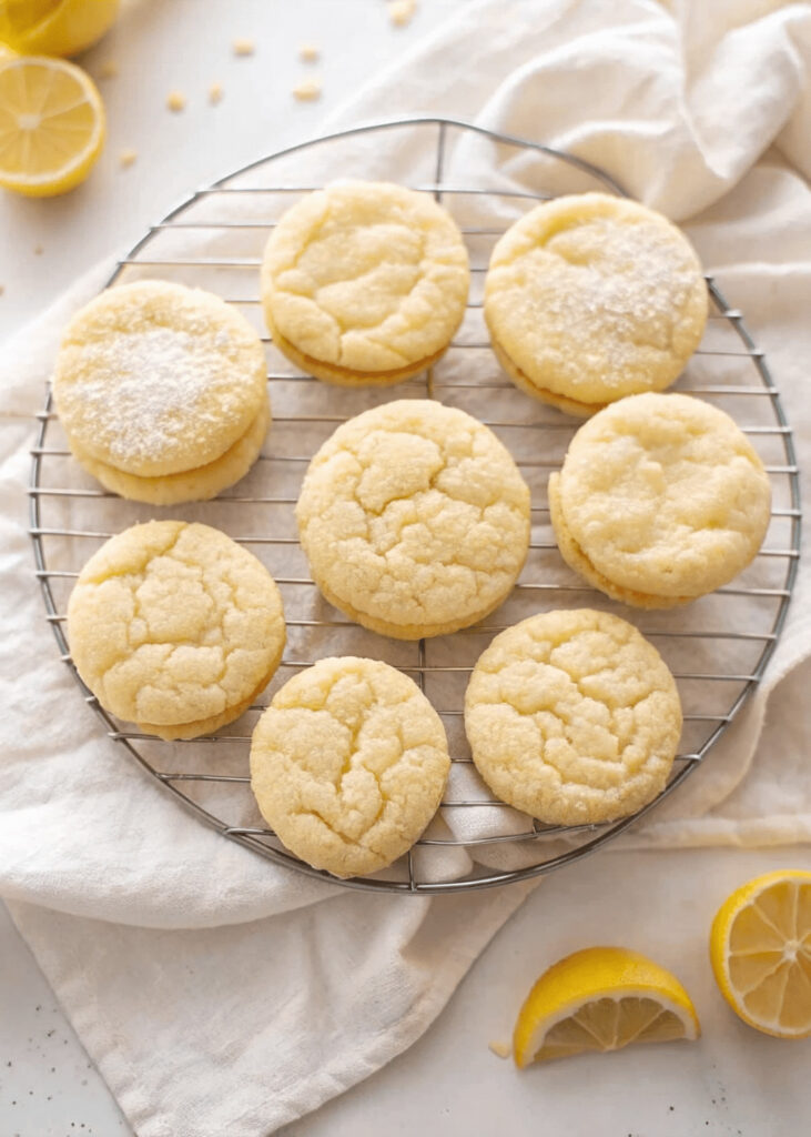Lemon Sugar Cookie Sandwiches