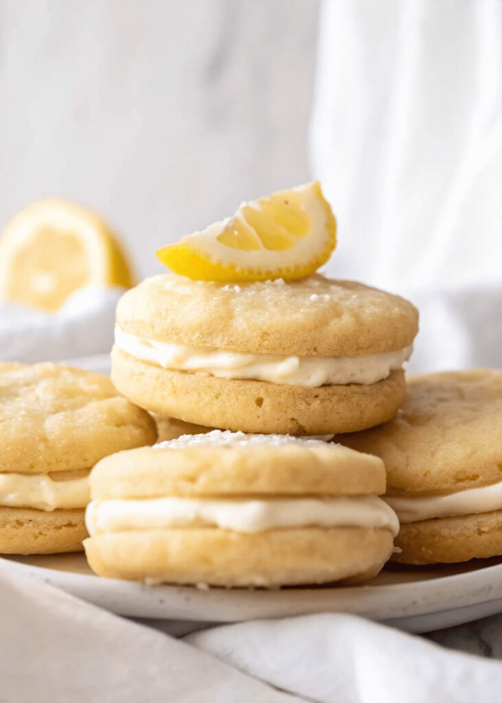 Lemon Sugar Cookie Sandwiches