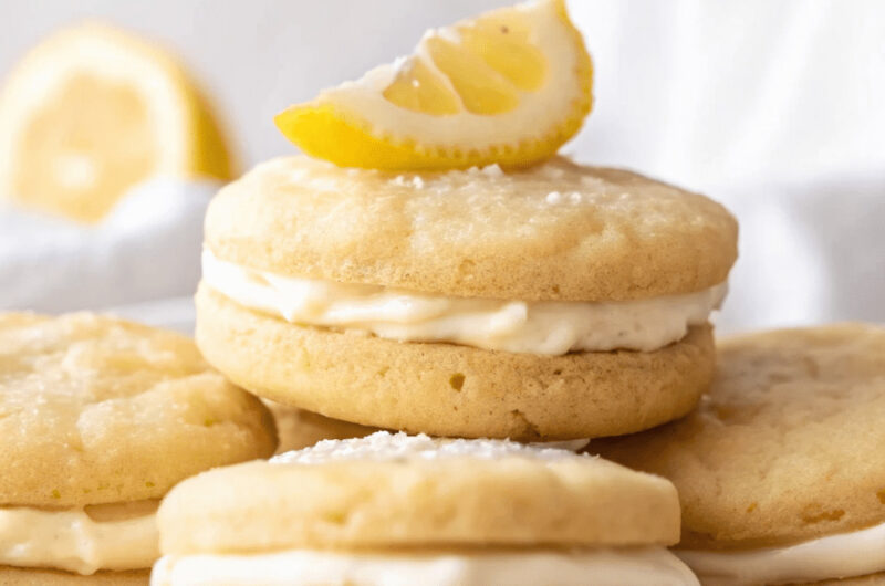 Lemon Sugar Cookie Sandwiches