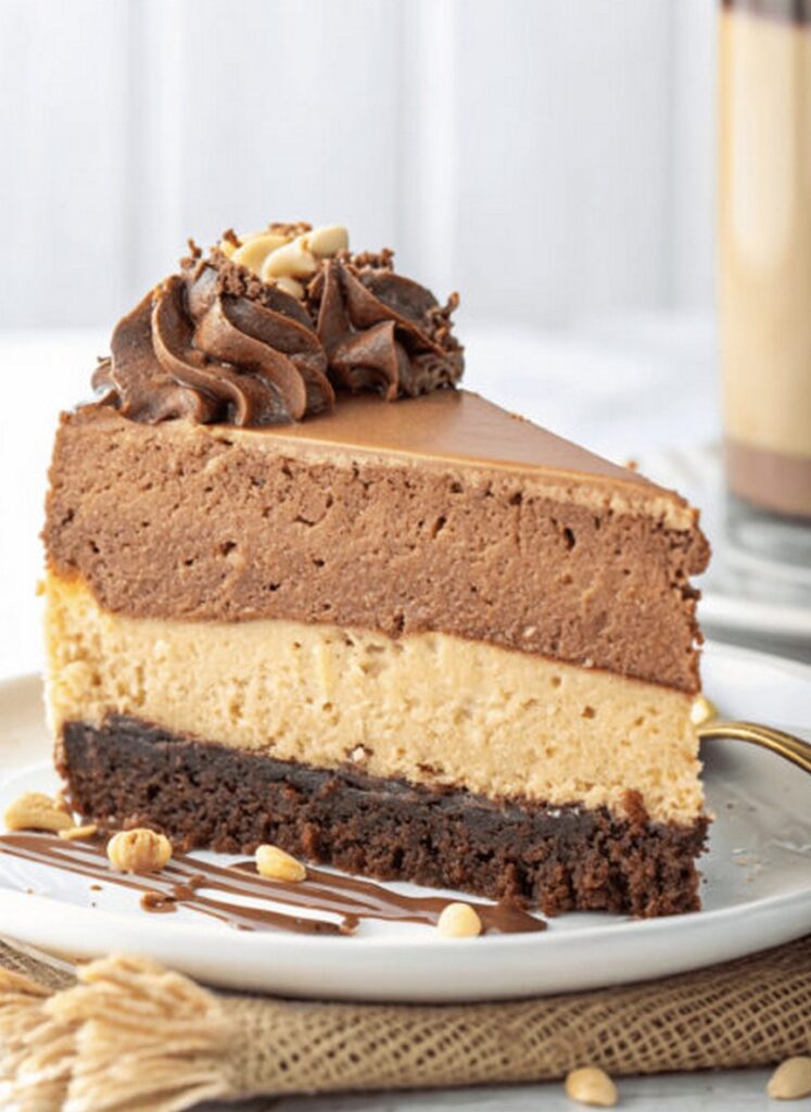 Peanut Butter Chocolate Mousse Cake