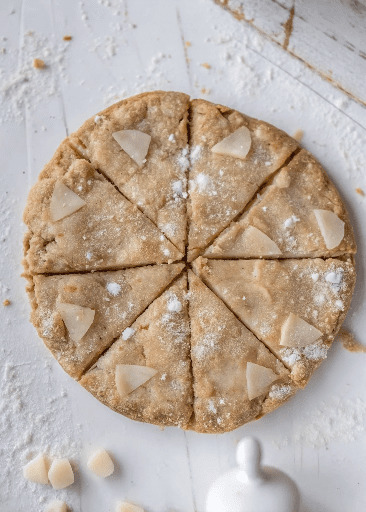 Spiced Pear Scones with a Vanilla Glaze