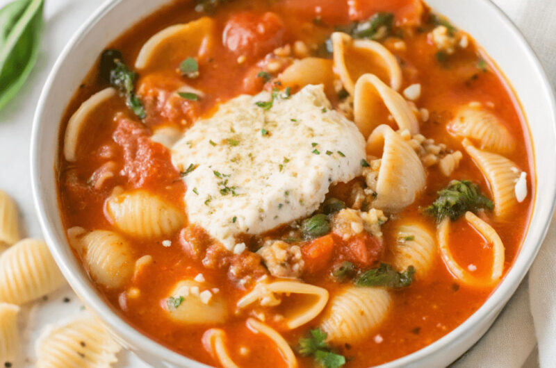 Unstuffed Shells Soup
