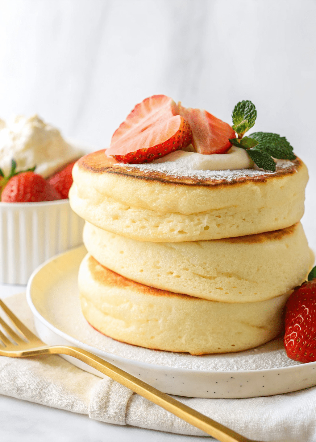 Fluffy Japanese Soufflé Pancakes