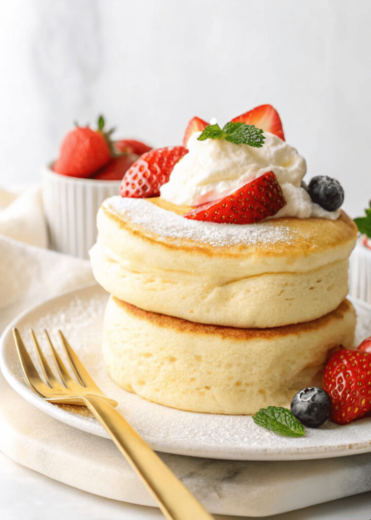 Fluffy Japanese Soufflé Pancakes