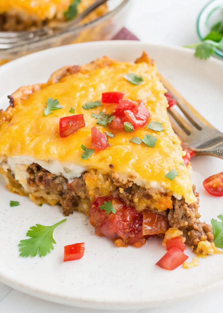 Cheesy Beef Taco Pie