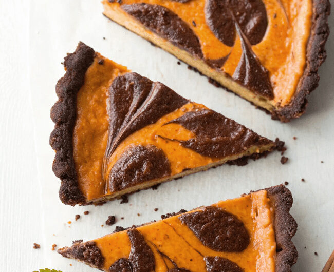 Chocolate Swirl Pumpkin Tart