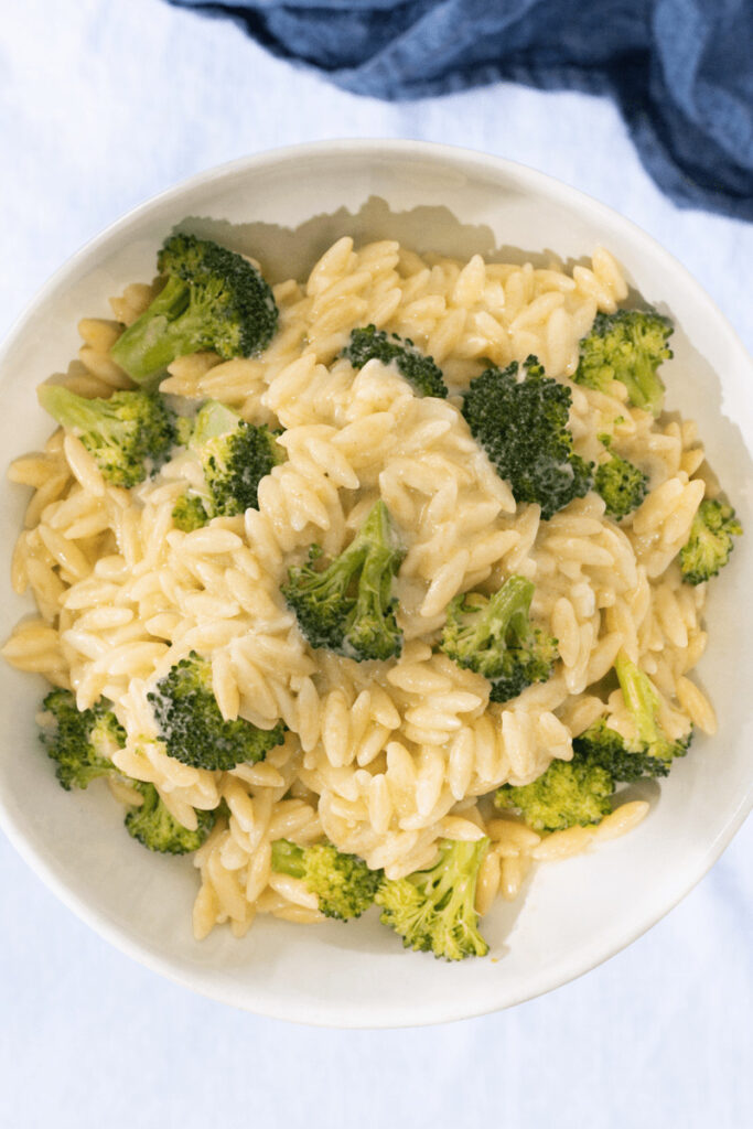 Broccoli Cheddar Orzo