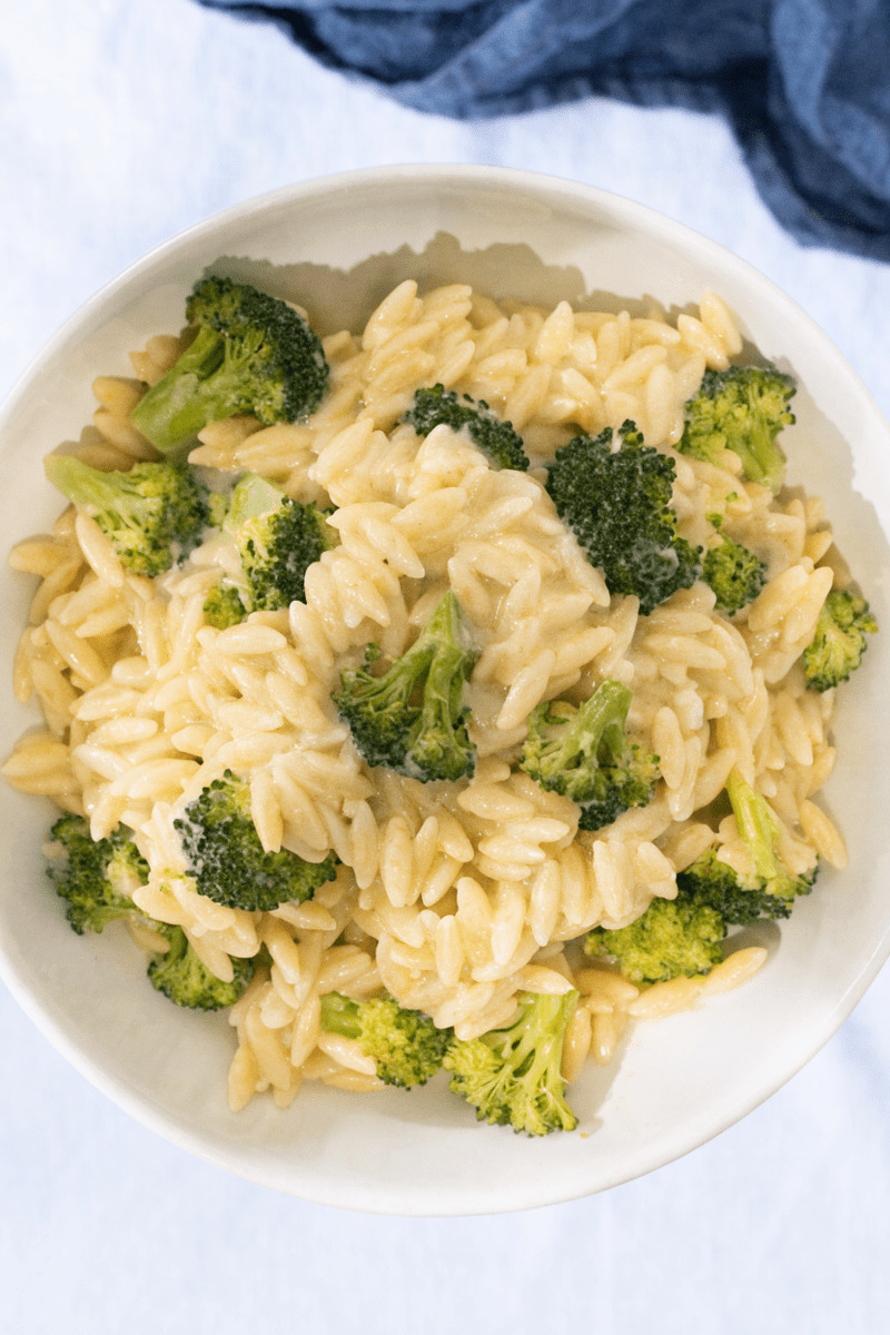 Broccoli Cheddar Orzo