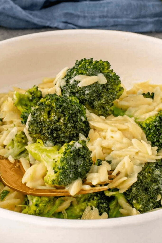 Broccoli Cheddar Orzo