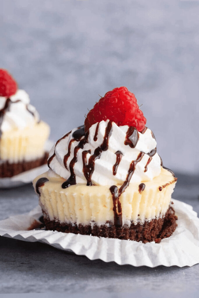 Brownie Bottom Mini Cheesecakes