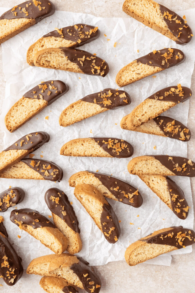 Easy Dark Chocolate Orange Biscotti
