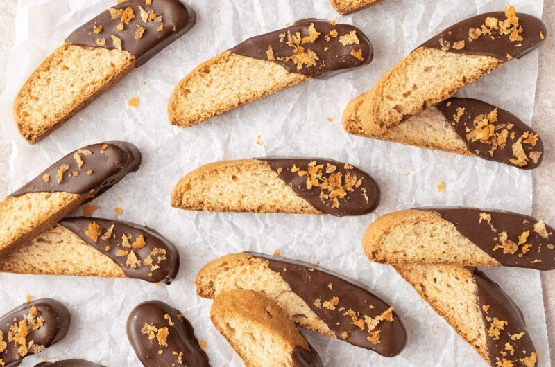 Easy Dark Chocolate Orange Biscotti