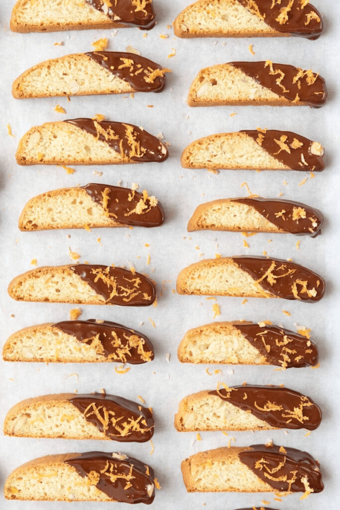 Easy Dark Chocolate Orange Biscotti