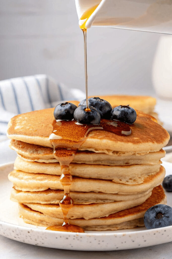 Fluffy Oat Flour Pancakes