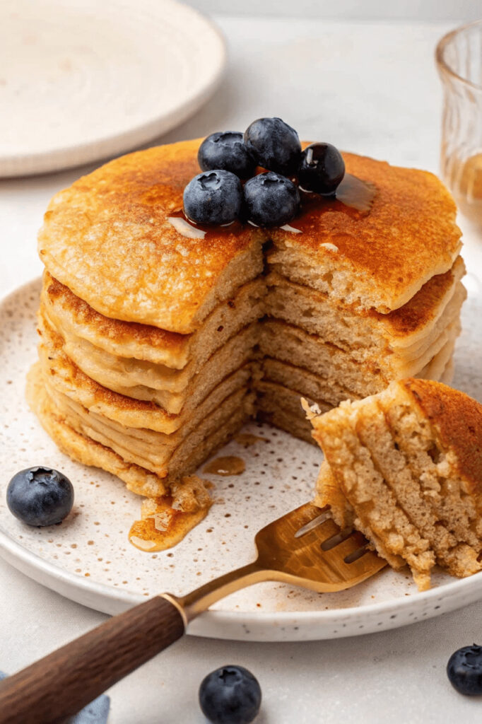 Fluffy Oat Flour Pancakes