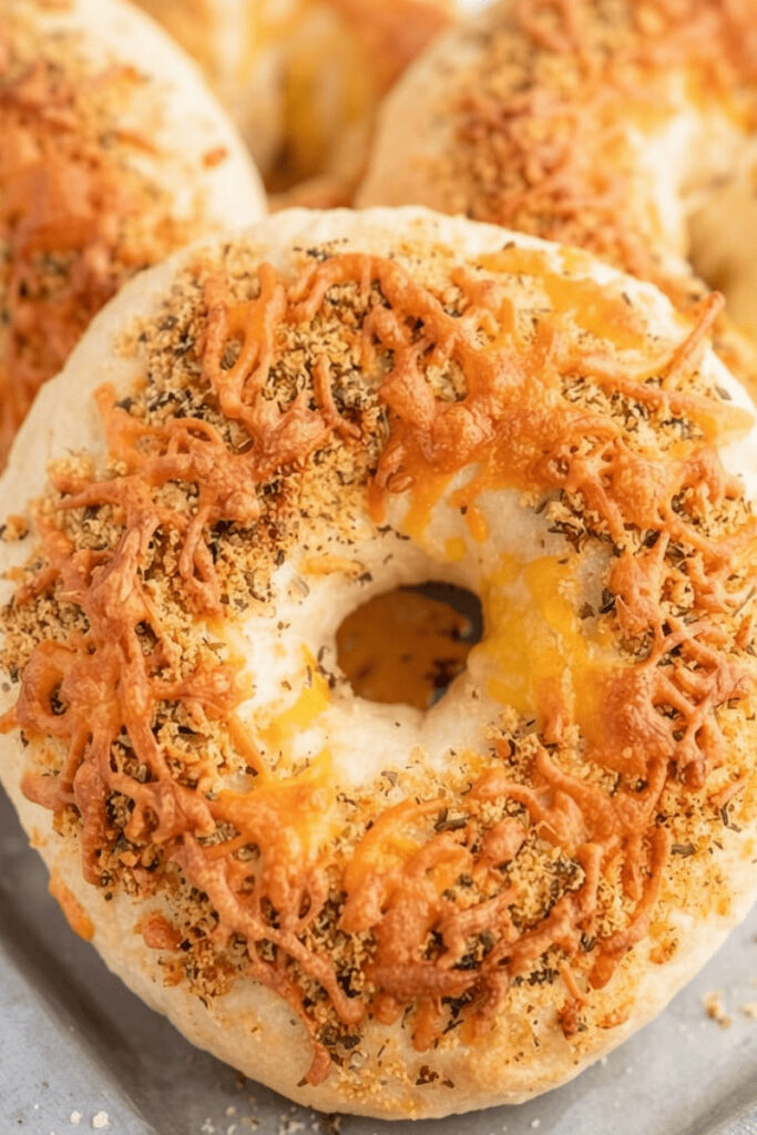 Italian Herbs and Cheese Bagels