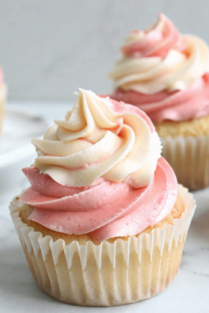 Peach Bellini Cupcakes