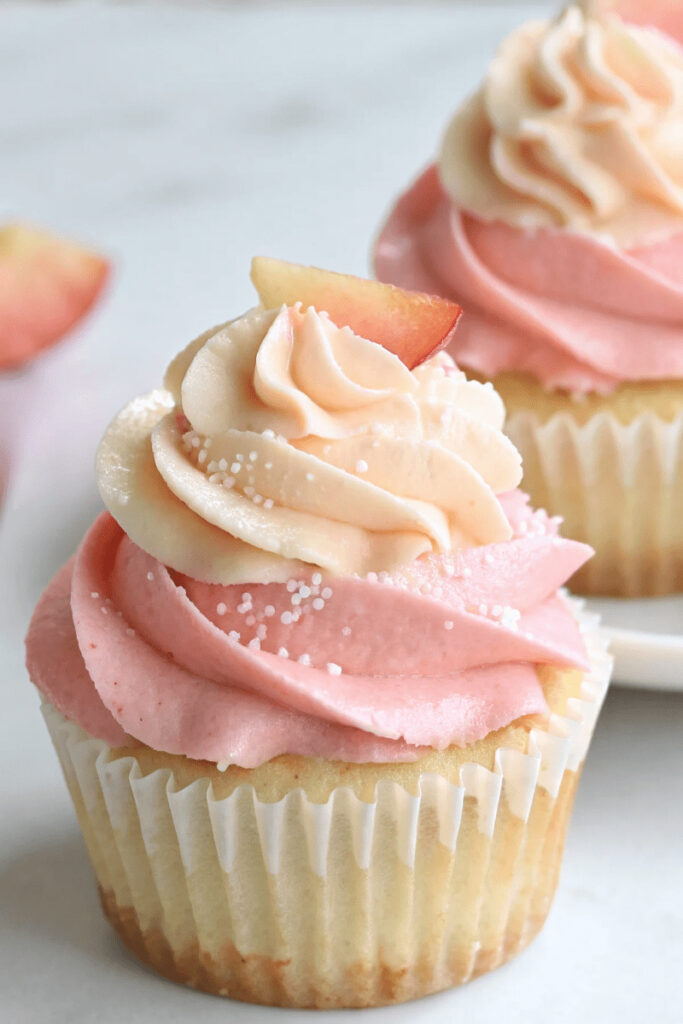 Peach Bellini Cupcakes