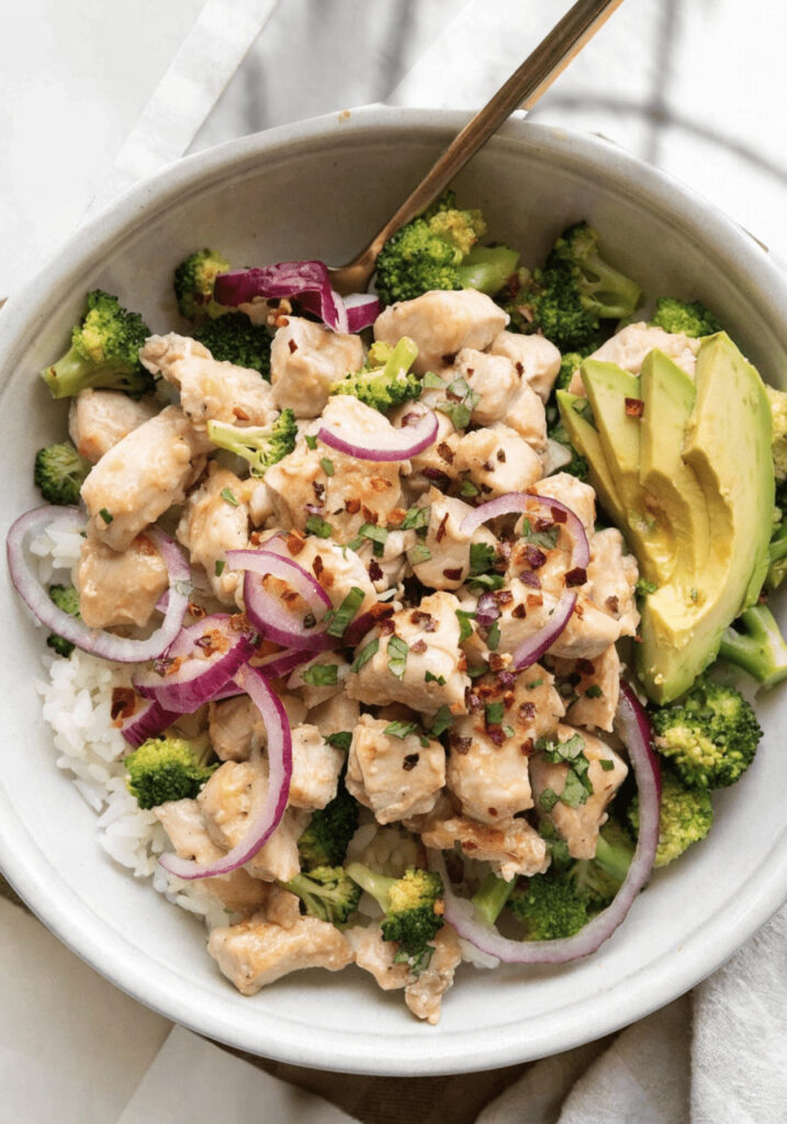 Sticky Garlic Butter Chicken Bowls